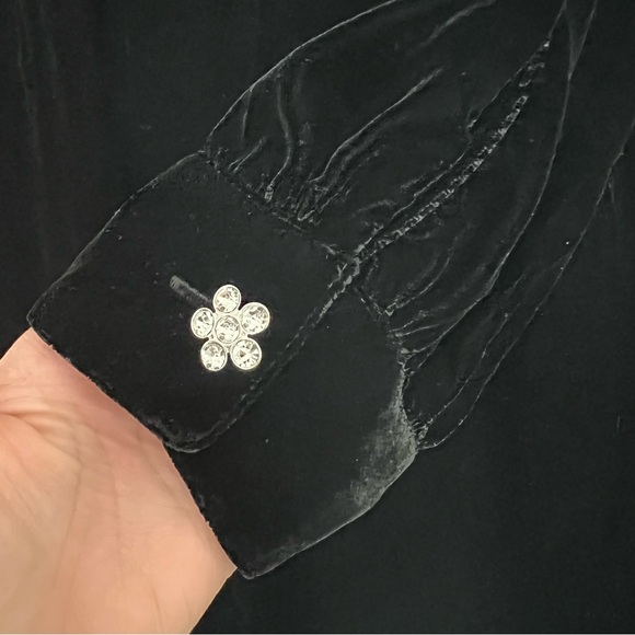 NWT & Other Stories Velvet Crystal Button Mini Dress 10 Holiday Cocktail NYE - Picture 13 of 16